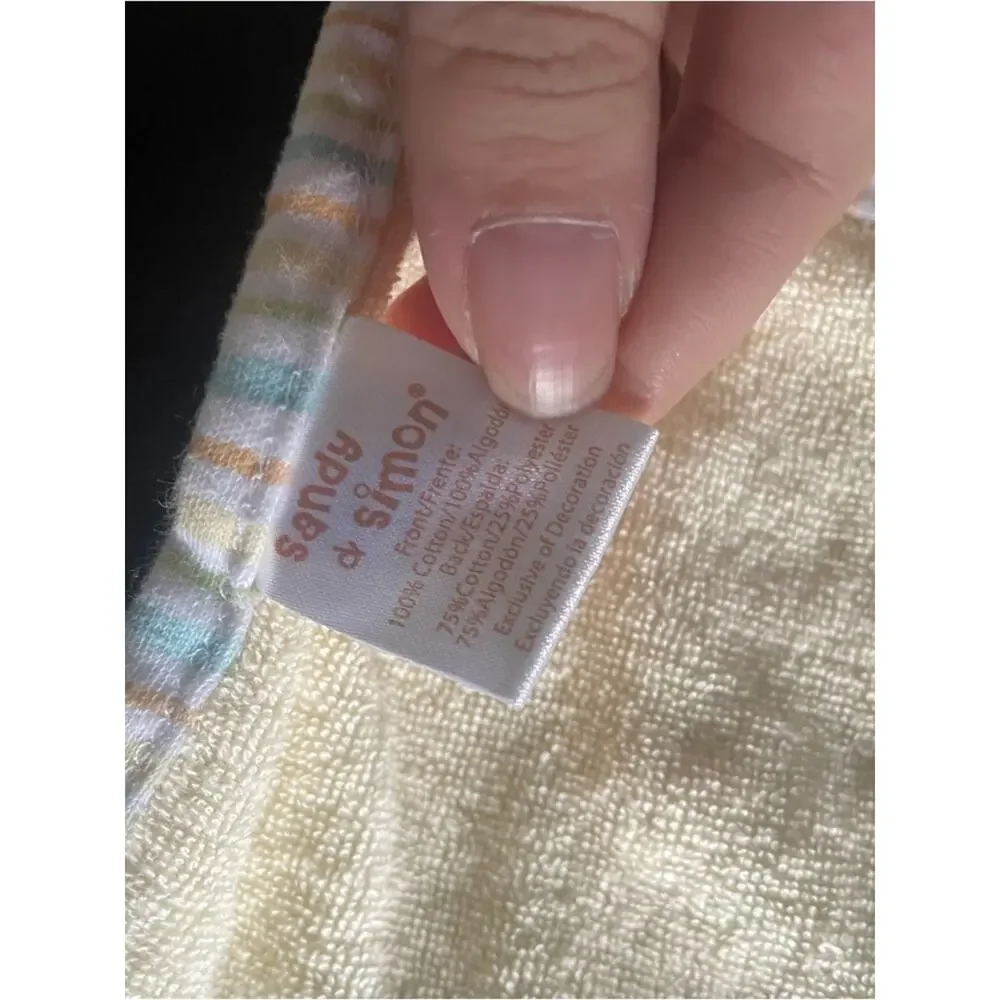 Little Baby yellow Bib with Pastel Trim